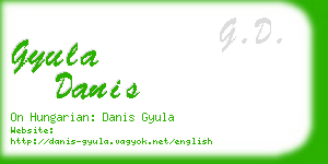 gyula danis business card